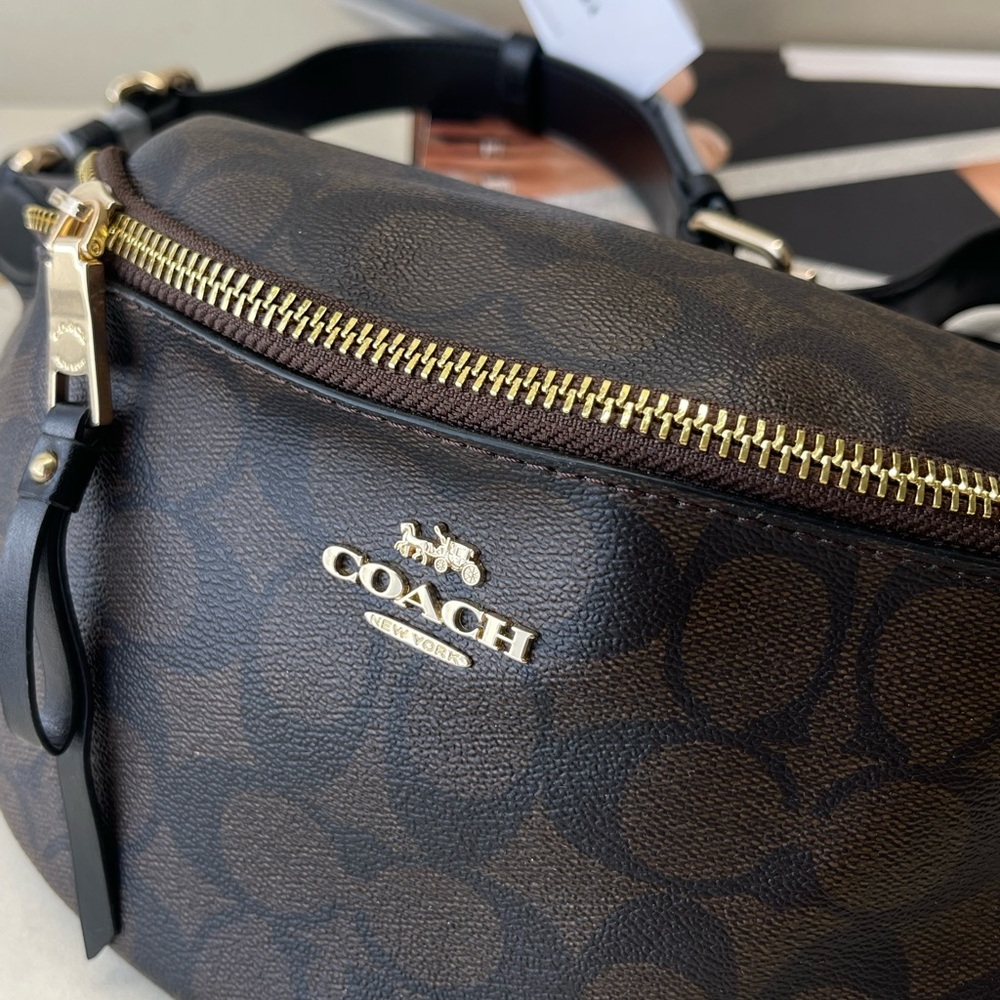 (new+tag) Coach belt bag women monogram signature leather - Picture 4 of 11